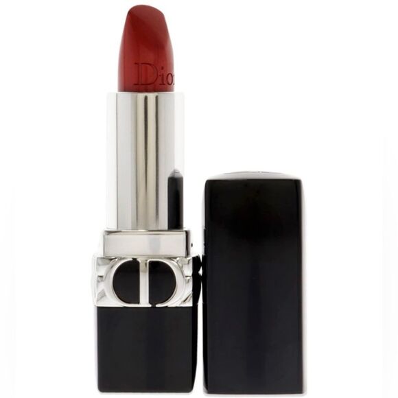 Dior Rouge Dior Refillable Lipstick In 999 Metallic Full Size NWOB - Picture 1 of 5